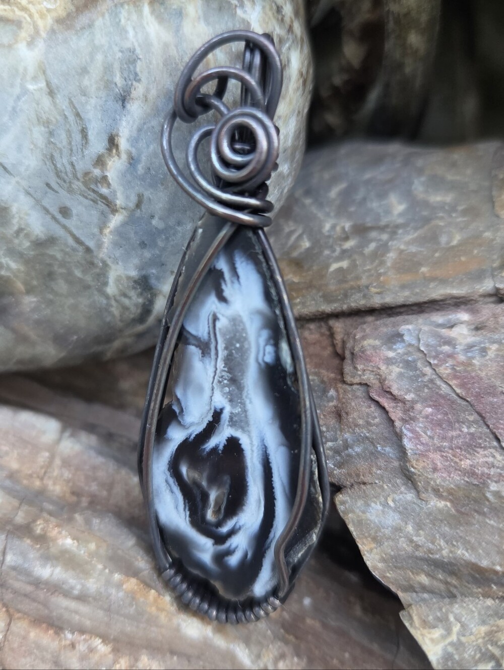 Agate Geode Pendant Boho Style Handmade Jewelry